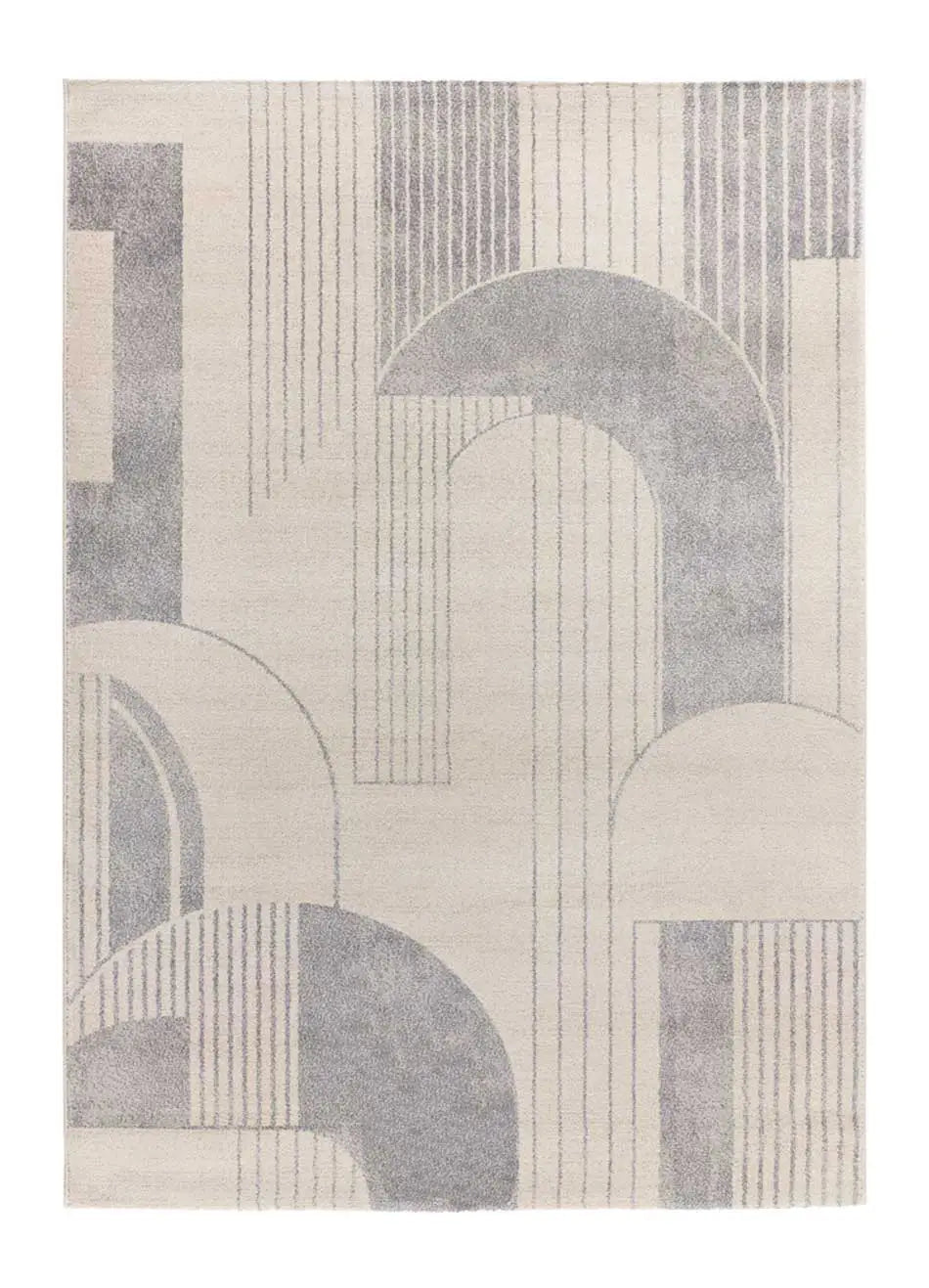 Atticgo Alfombra Geométrica Porto 12917 Plata