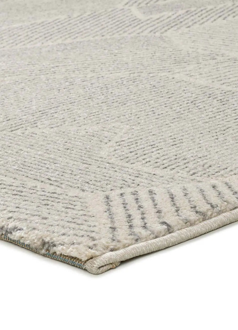 Atticgo Alfombra Geométrica Porto 12919 Plata detalle