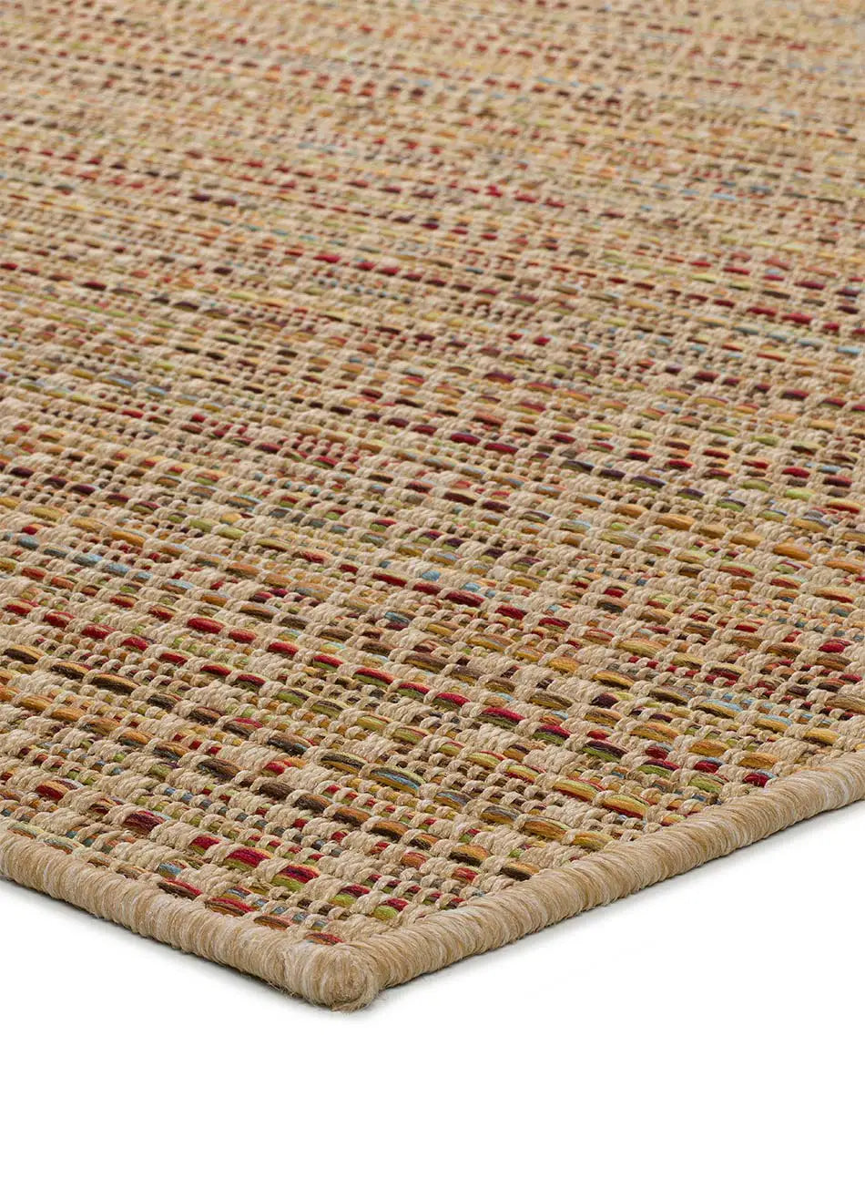 Alfombra a medida de exterior Rainbow 8201 Beige esquina | Atticgo