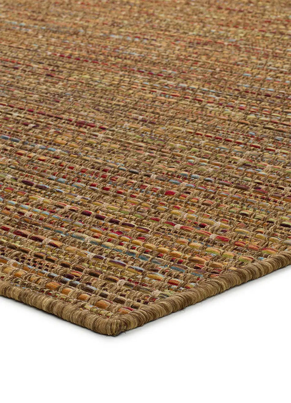 Alfombra a medida de exterior Rainbow 8201 Marrón esquina | Atticgo