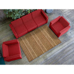 Alfombra a medida de exterior Rainbow 8217 Beige en terraza | Atticgo