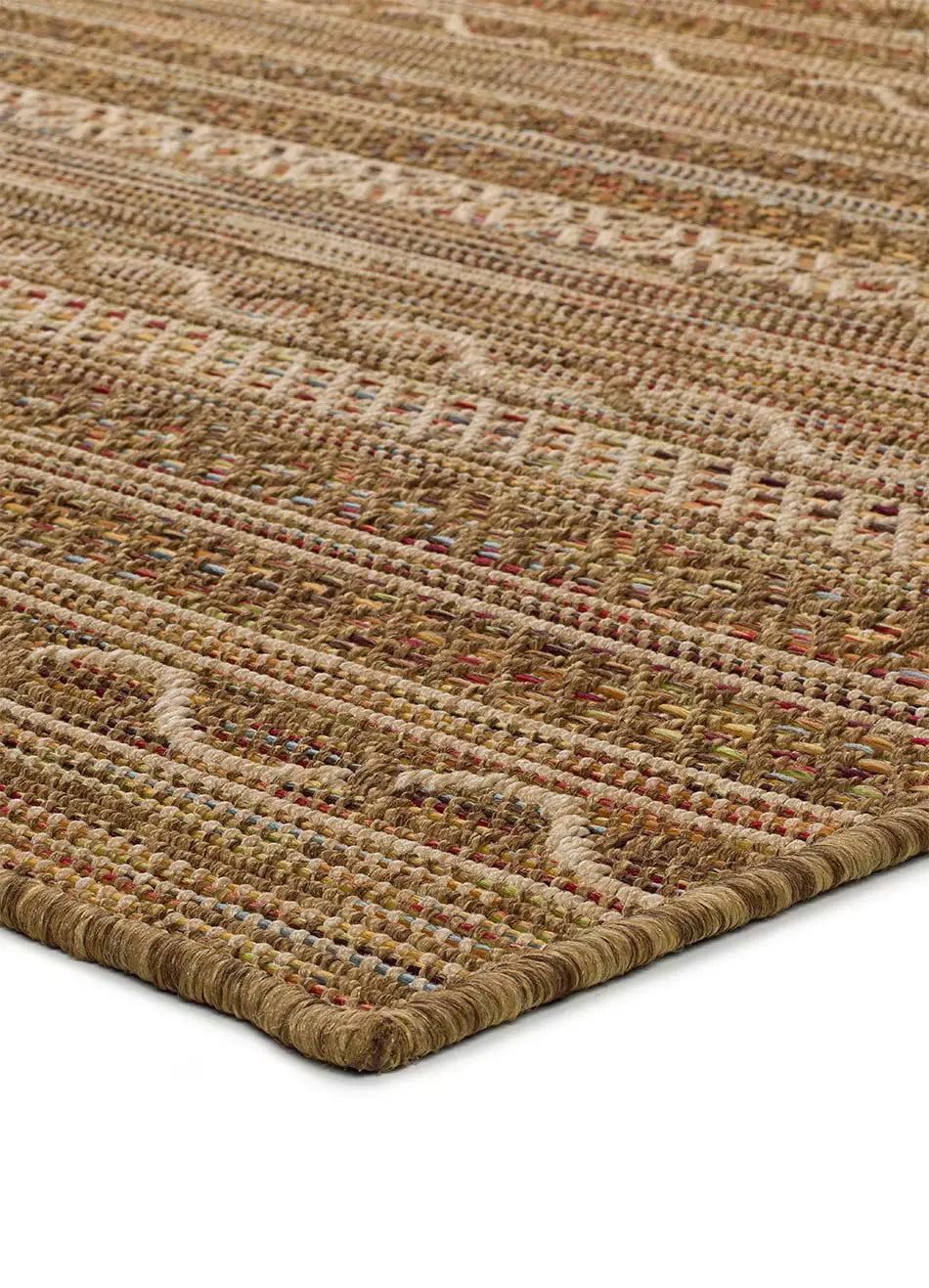 Alfombra a medida de exterior Rainbow 8217 Beige esquina | Atticgo