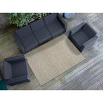 Alfombra a medida de exterior Rainbow 8217 Blanco en terraza | Atticgo