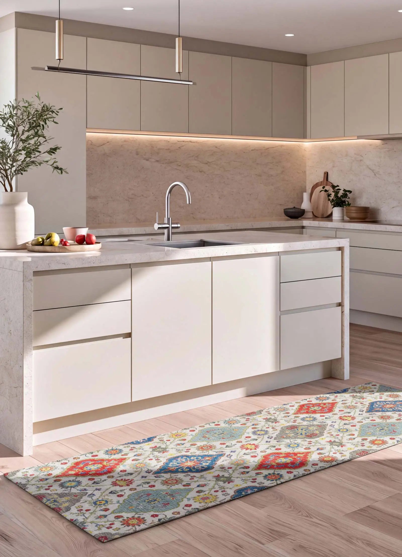 Alfombra de cocina lavable Ricci Bósforo Multicolor Atticgo