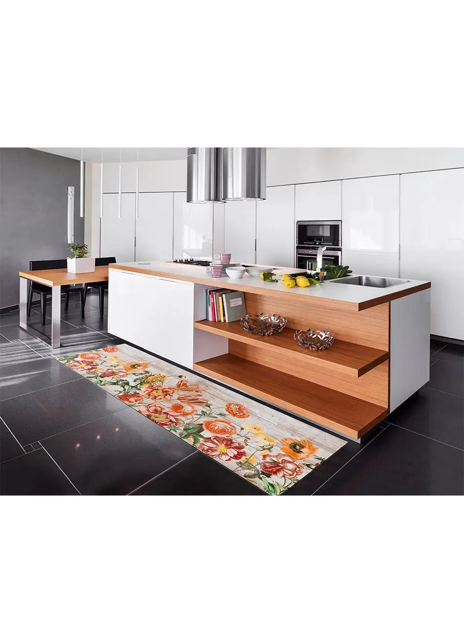 Alfombra de cocina antideslizante Ricci Camelia Multicolor Atticgo Ambiente