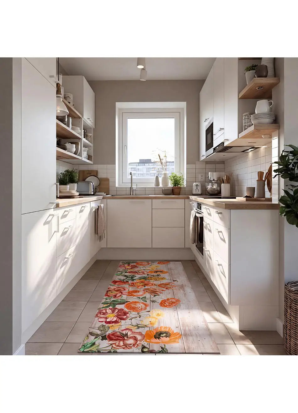 Alfombra de cocina antideslizante Ricci Camelia Multicolor Atticgo
