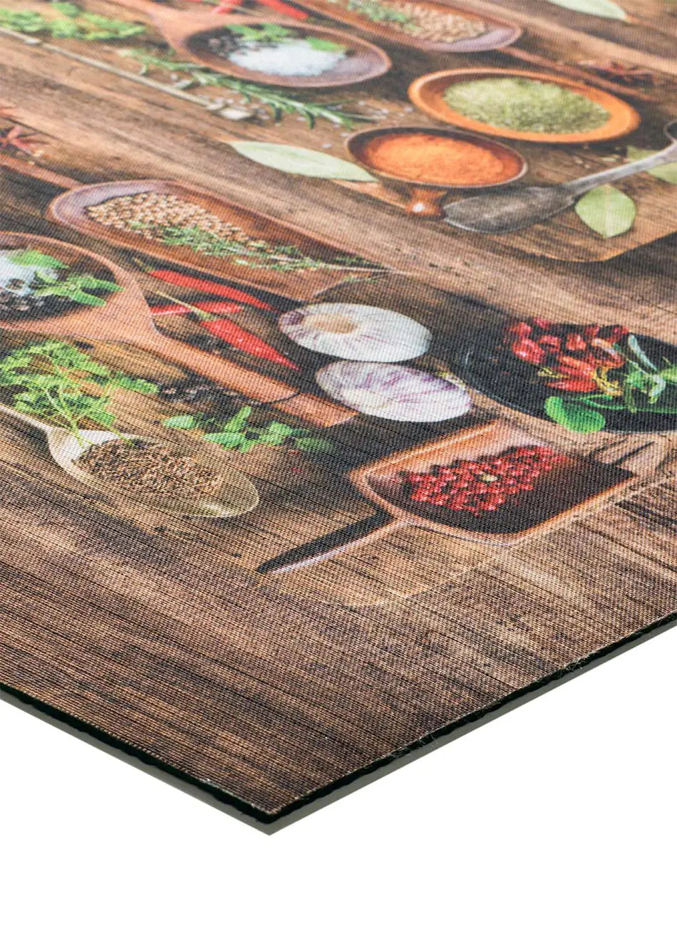 Alfombra de cocina antideslizante Ricci Herbs Multicolor Atticgo Detalle