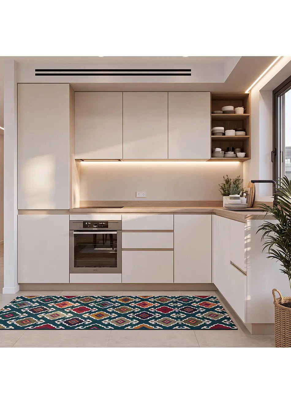 Alfombra de cocina antideslizante Ricci Indonesia Atticgo