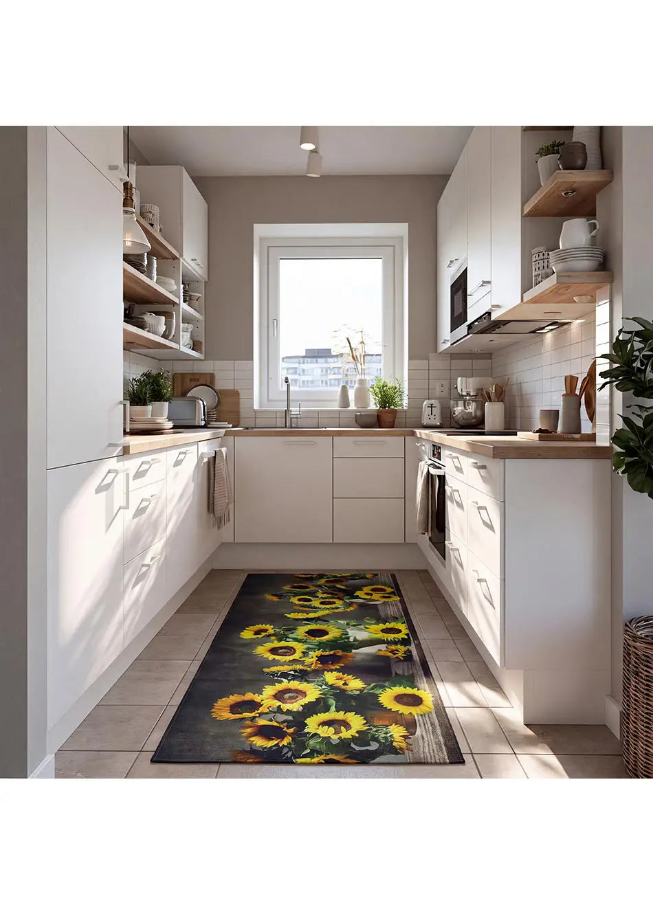 Alfombra de cocina antideslizante Ricci Sunflowers Atticgo