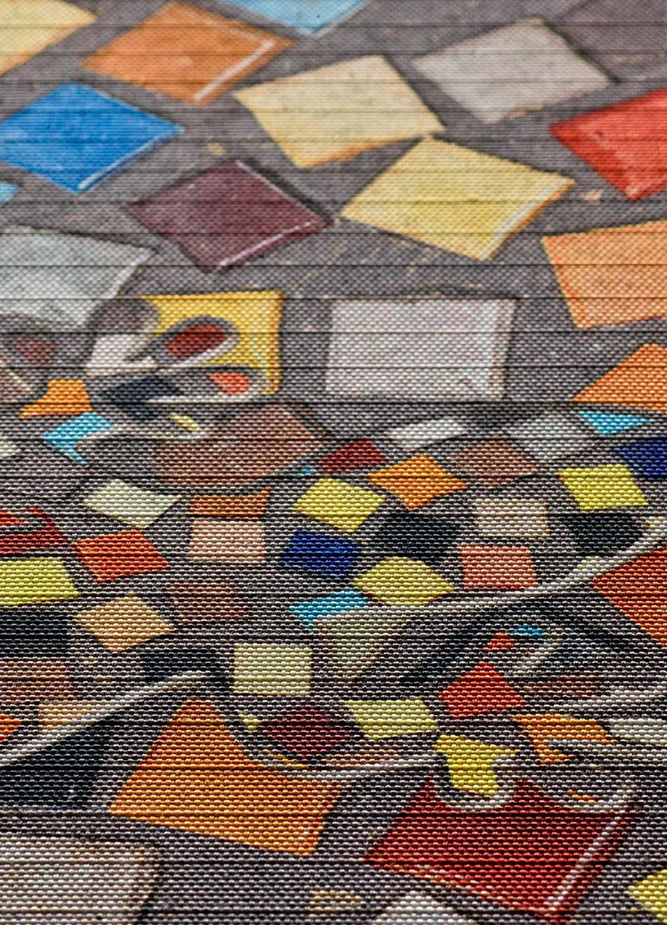 Alfombra cocina Ricci Telesas Multicolor Attigo Detalle