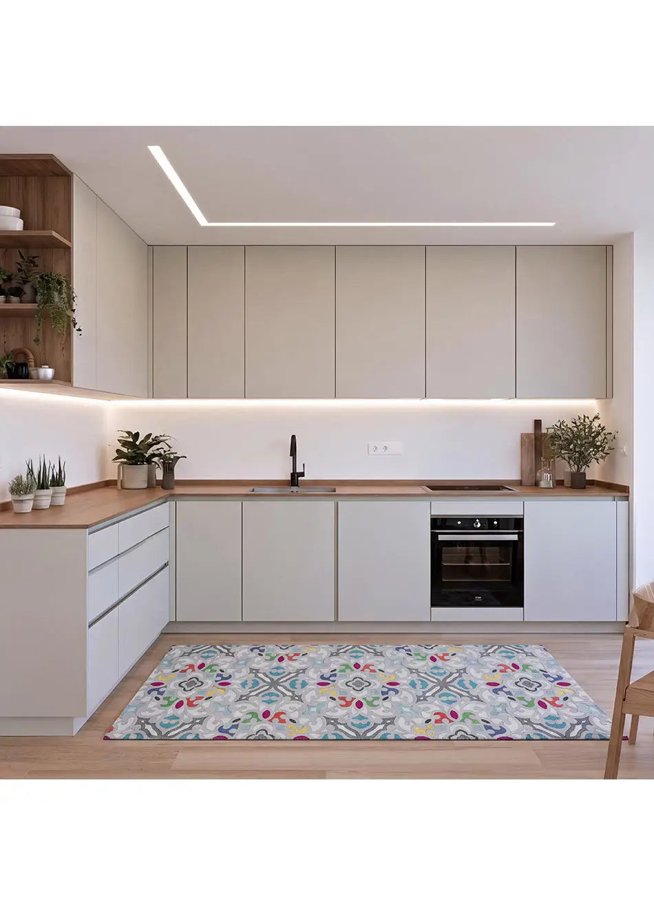 Alfombra de cocina antideslizante Ricci Valentina Multicolor Atticgo
