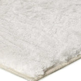 Atticgo Alfombra shaggy antideslizante Roma Liso Blanco detalle