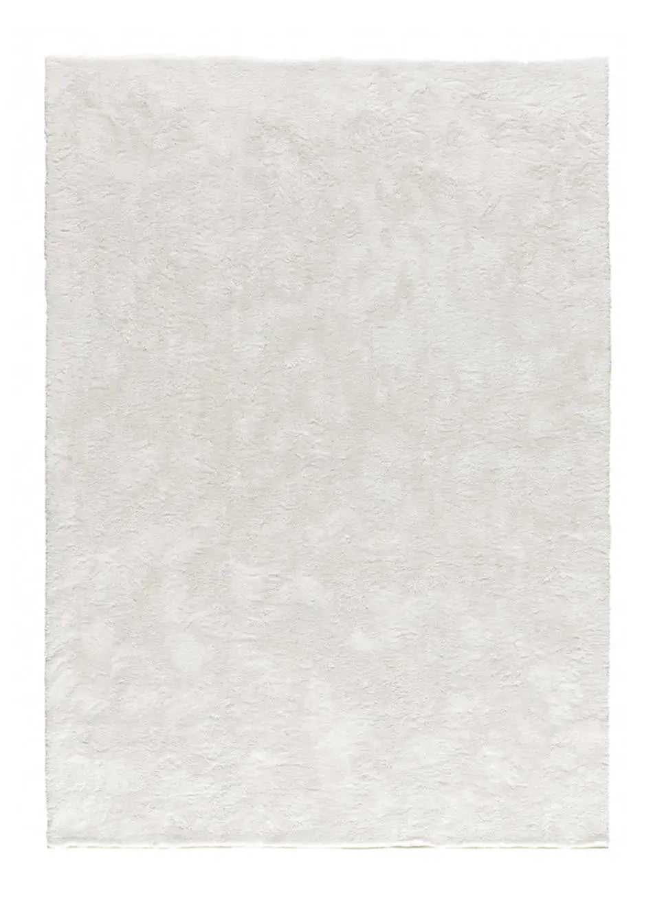 Atticgo Alfombra shaggy antideslizante Roma Liso Blanco