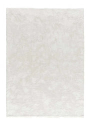 Atticgo Alfombra shaggy antideslizante Roma Liso Blanco