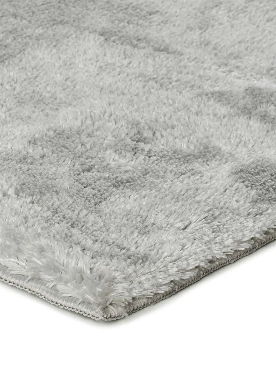 Atticgo Alfombra shaggy antideslizante Roma Liso Plata detalle
