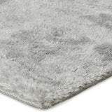 Atticgo Alfombra shaggy antideslizante Roma Liso Plata detalle