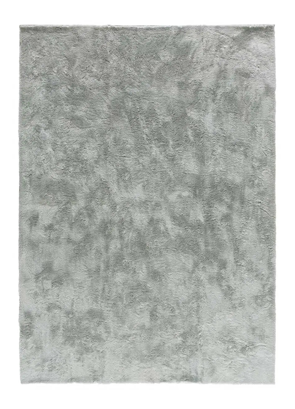 Atticgo Alfombra shaggy antideslizante Roma Liso Plata
