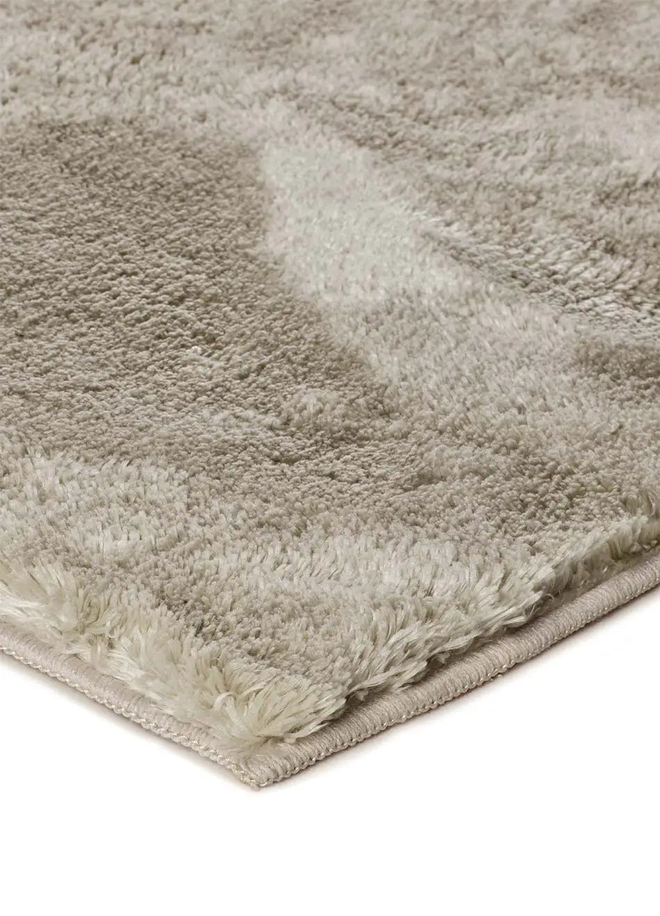 Atticgo Alfombra shaggy antideslizante Roma Liso Piedra detalle