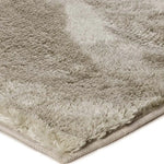 Atticgo Alfombra shaggy antideslizante Roma Liso Piedra detalle