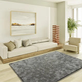 Atticgo Alfombra shaggy antideslizante Roma Liso Antracita ambiente salón