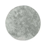 Atticgo Alfombra redonda shaggy antideslizante Roma Liso Plata