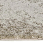 Atticgo Alfombra redonda shaggy antideslizante Roma Liso Piedra detalle