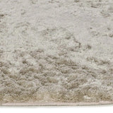 Atticgo Alfombra redonda shaggy antideslizante Roma Liso Piedra detalle