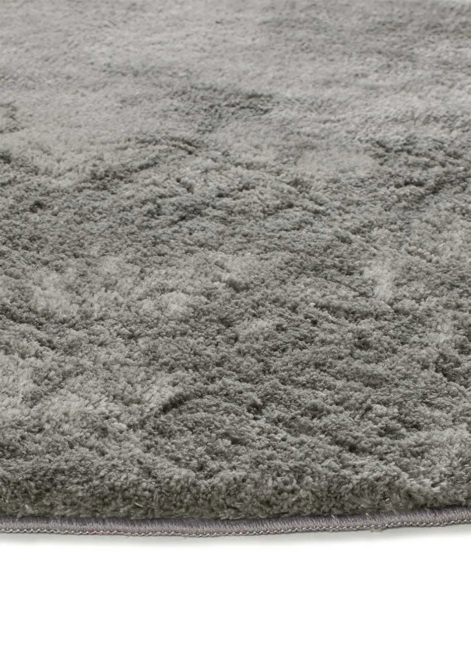 AtticgoAlfombra redonda shaggy antideslizante Roma Liso Antracita detalle