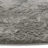 AtticgoAlfombra redonda shaggy antideslizante Roma Liso Antracita detalle