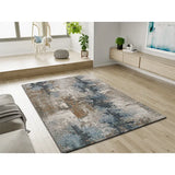 Alfombra de exterior abstracta azul Salsa 54562 Atticgo Para interior-exterior