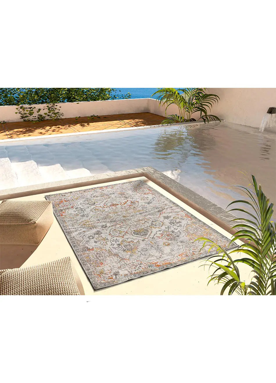 Atticgo Alfombra de exterior vintage Samara 54574 Multicolor ambiente salón