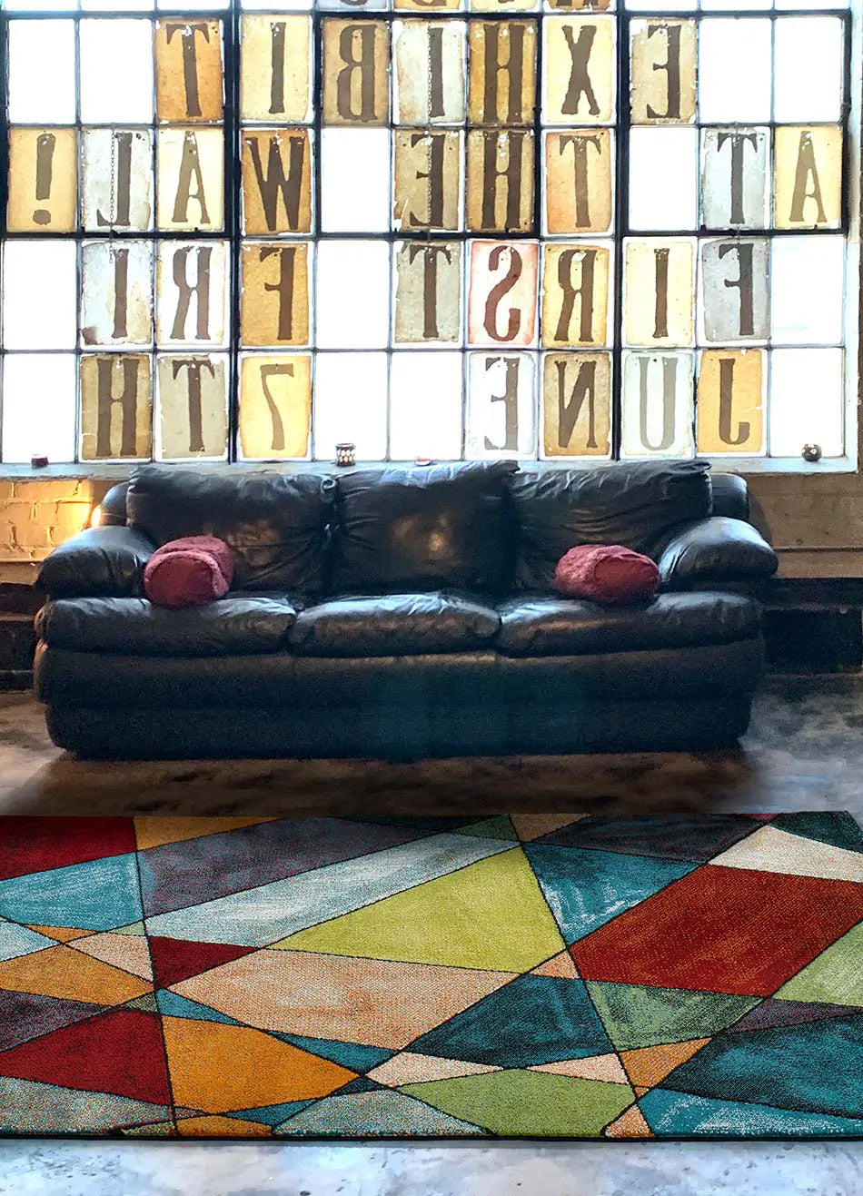 Atticgo Alfombra geométrica Sandra 22968 Multicolor Ambiente