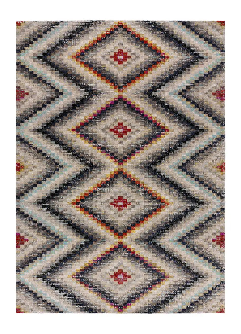 Atticgo Alfombra de exterior-interior estilo étnico Sassy 7171 Multi