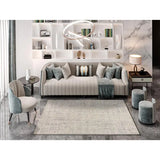 Atticgo Alfombra abstracta Sensation 12523 Plata ambiente salón