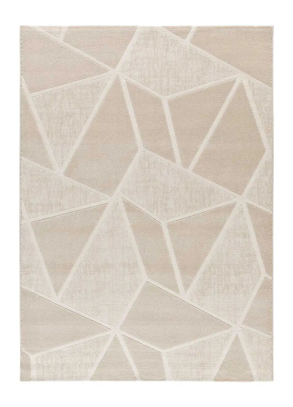 Atticgo Alfombra geométrica con relieve Sensation 12753 Blanco