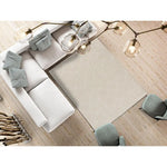 Alfombra ambiente geométrica con relieve Sensation 12456 Blanco Atticgo