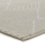 Alfombra esquina geométrica con relieve Sensation 12456 Blanco Atticgo