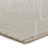 Alfombra esquina geométrica con relieve Sensation 12456 Blanco Atticgo