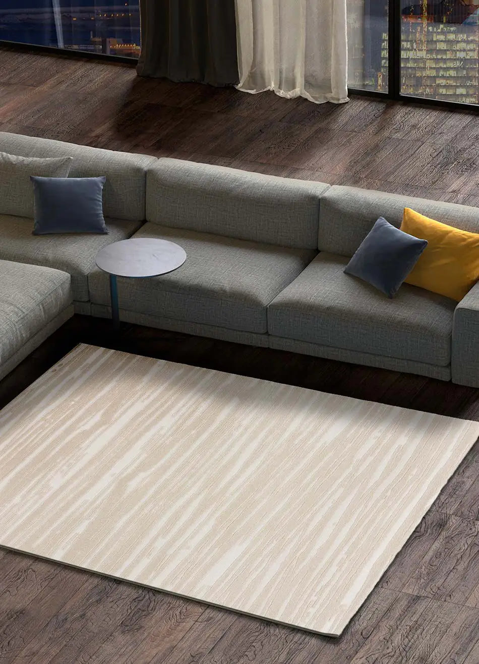 Alfombra salón abstracta con relieve Sensation 12459 Blanco Atticgo