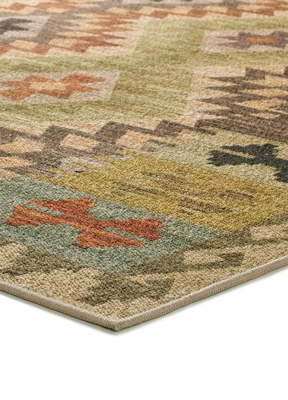 Alfombra lavable étnica multicolor Serak 1044 Atticgo Esquina