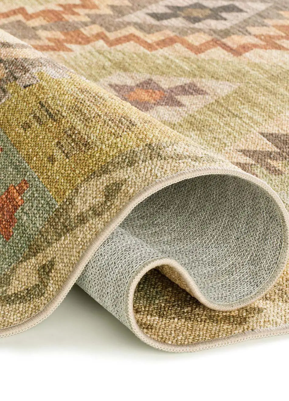 Alfombra lavable étnica multicolor Serak 1044 Atticgo Backing