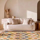 Alfombra lavable étnica multicolor Serak 1048 Salón