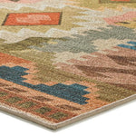 Alfombra lavable étnica multicolor Serak 1048 Esquina