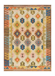 Alfombra lavable étnica multicolor Serak 1048 Atticgo