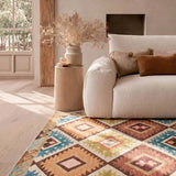 Alfombra lavable salón étnica multicolor Serak 1050 Atticgo