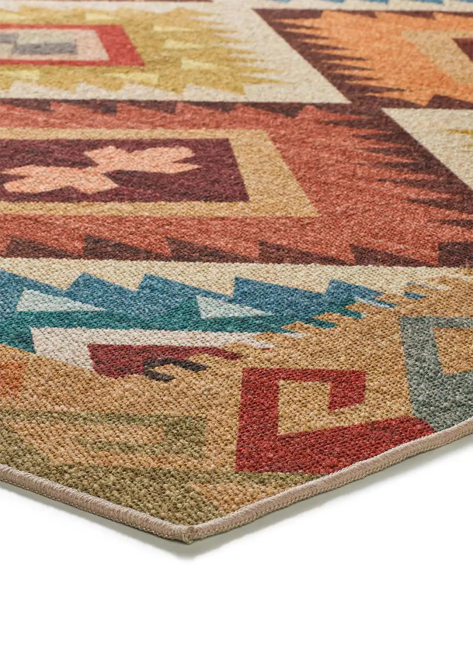 Alfombra lavable étnica multicolor Serak 1050 Atticgo Detalle