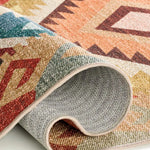 Alfombra lavable étnica multicolor Serak 1050 Atticgo Backing