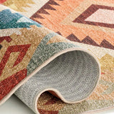 Alfombra lavable étnica multicolor Serak 1050 Atticgo Backing