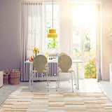 Alfombra salón shaggy geométrica Serene Terra 8680 Beige Atticgo