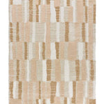Alfombra shaggy geométrica Serene Terra 8680 Beige Atticgo